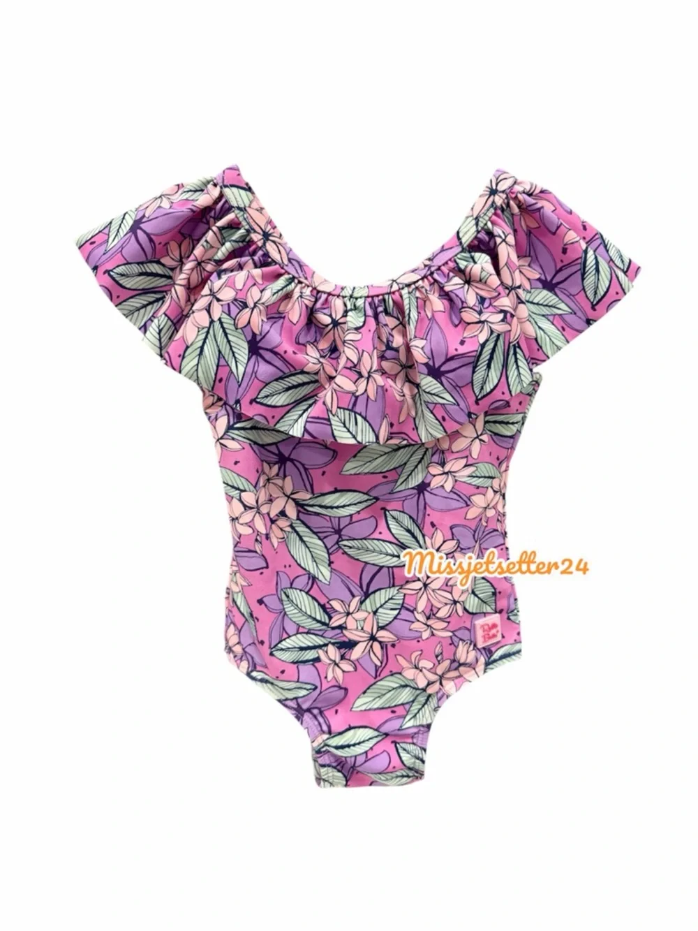 Ruffle Butts Violet Valley Ruffle One Piece Swimsuit 18-24 months EUC Floral